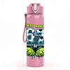 1PC Leaf Green Sixty Seven Number Print 750ml Color Plastic Sports Water Bottle Leakproof Flip Straw Lid Suitable for Sports Office Home Use