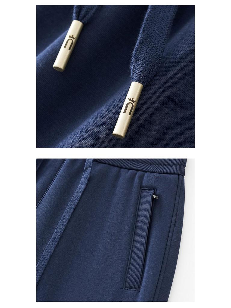 2025 Женские спортивные брюки с высокой посадкой и флисовой подкладкой, с карманами и молниями - в корейском стиле.