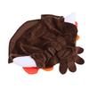 Thanksgiving Turkey Porch Goose Outfit Plush Cute Fall Turkey Porch Goose Costume for Garden Yard Lawn Statue Decor   Brown