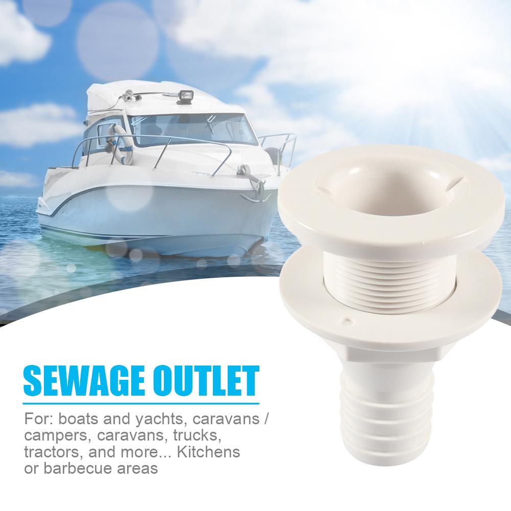 Bilge Pump Hose Installation Kit 2pcs Clamps 6ft Hose Thru Hull Connector for Boats PVC Flexible Bilge Pump Hose Kit