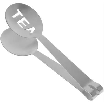 Щипцы для зажима чайных пакетиков, соковыжималка для чайных пакетиков, держатель для чайных листьев, мини-ложка, зажим для сахара, устойчивый к нагреву, нержавеющая сталь