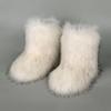 2024 Winter Boots Fluffy Fur Snow Boots High Quality Furry Faux Fox Fur Mid-calf Boots Ladies Sexy Warm Cotton-padded Shoes