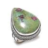 Natural Ruby Fuchsite Gemstone Handmade 925 Sterling Silver Ring Size 10 J0d51