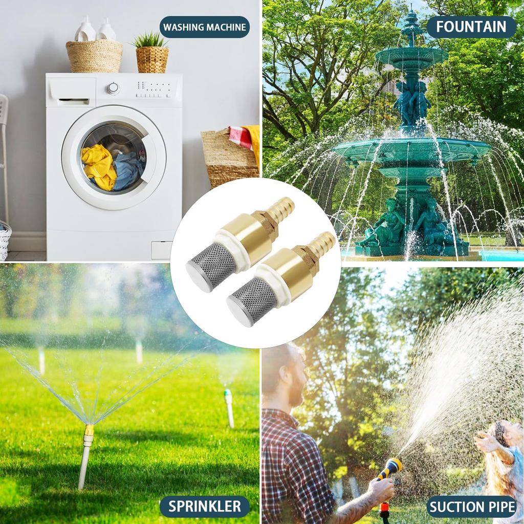 Обратный клапан 1/2 дюйма латунный донный клапан для всасывающего шланга, латунный обратный клапан со шланговым соединением, прочный