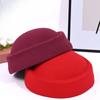 Осень и Зима Ретро Шерстяной Цилиндр Французский Высокий Класс Темперамент Элегантная Простая Универсальная Шляпа для Женщин Теплая