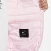 Nike Пуховик Swoosh Color Block Stand воротник молния Повседневные детские куртки Розовый FV2518-690