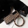 Cute Leopard Bunny Ears Leather Phone Case For Samsung Galaxy Z Fold3 4 S22 S21 S20 A12 A22 A32 A52 A72 A03s A13 A33 A53 A73 M53