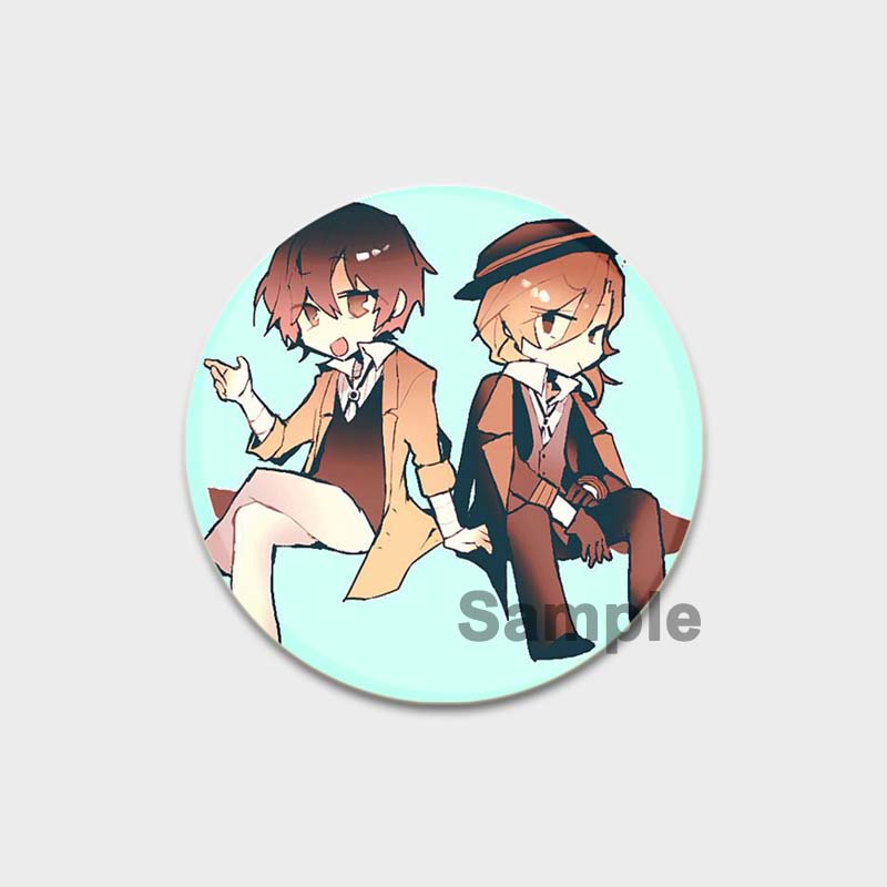 58 мм аниме булавка Bungo Stray Dogs нагрудные булавки Chuuya Ranpo Yosano акриловая брошь ручной работы из эпоксидной смолы значок ювелирный аксессуар для рубашки-сумки