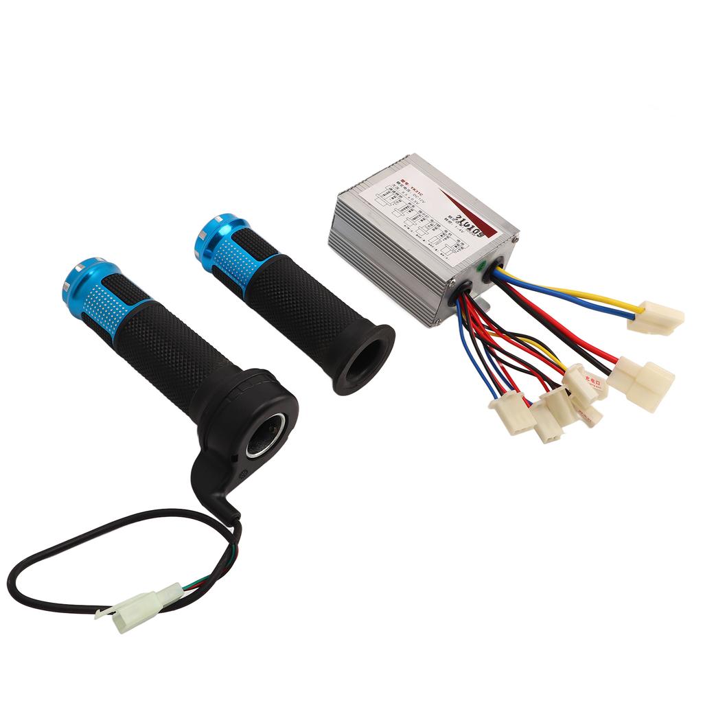 Electric Bike Speed Controller with Throttle Grip 12V 500W Aluminum Alloy for Electric Tricycle Scooter