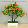 Artificial Plants Potted Green Bonsai Small Tree Grass Plants Pot Ornament Fake Flowers for Home Garden Decoration Wedding Party