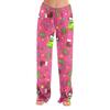 Women's Christmas Print Pants, Casual Pajama Bottoms for Holiday Wear