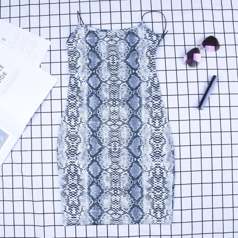 Сексуальное облегающее мини-платье с открытой спиной, платье на тонких бретельках, лето-осень, женская модная клубная клубная одежда со змеиным принтом без рукавов