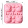 Rabbit Silicone Cake Mold Baby Food Making Mould DIY Easter Bunny Egg Pudding Jelly Candy Chocolate Molds Bread Baking Tool