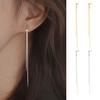 1 Pair Women Long Linear Tassel Alloy Electroplated Ear Jewelry Lady Prom Cocktail Party