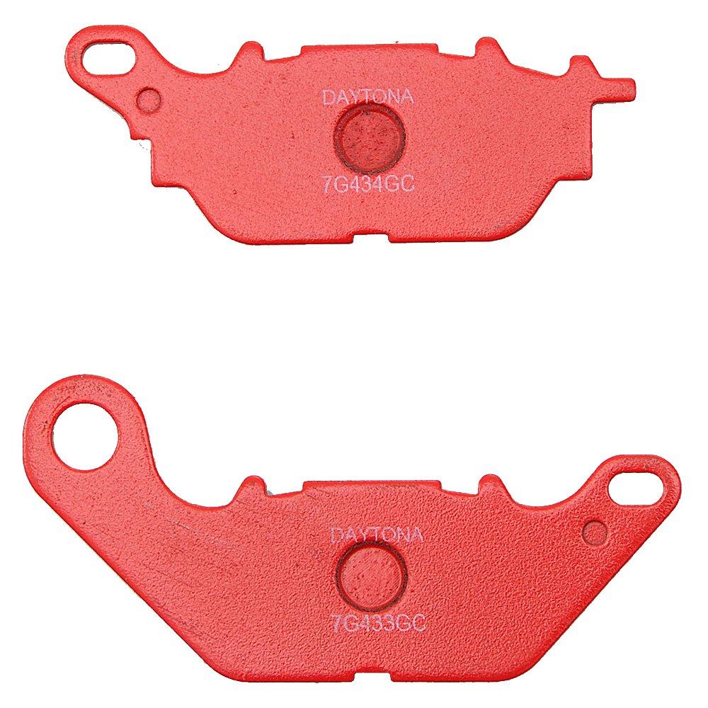 Daytona Motorcycle Brake Pads, Red Pads (Semimetal Pads), NMAX155 (17-21), Tri-City 155, ABS (16-21),