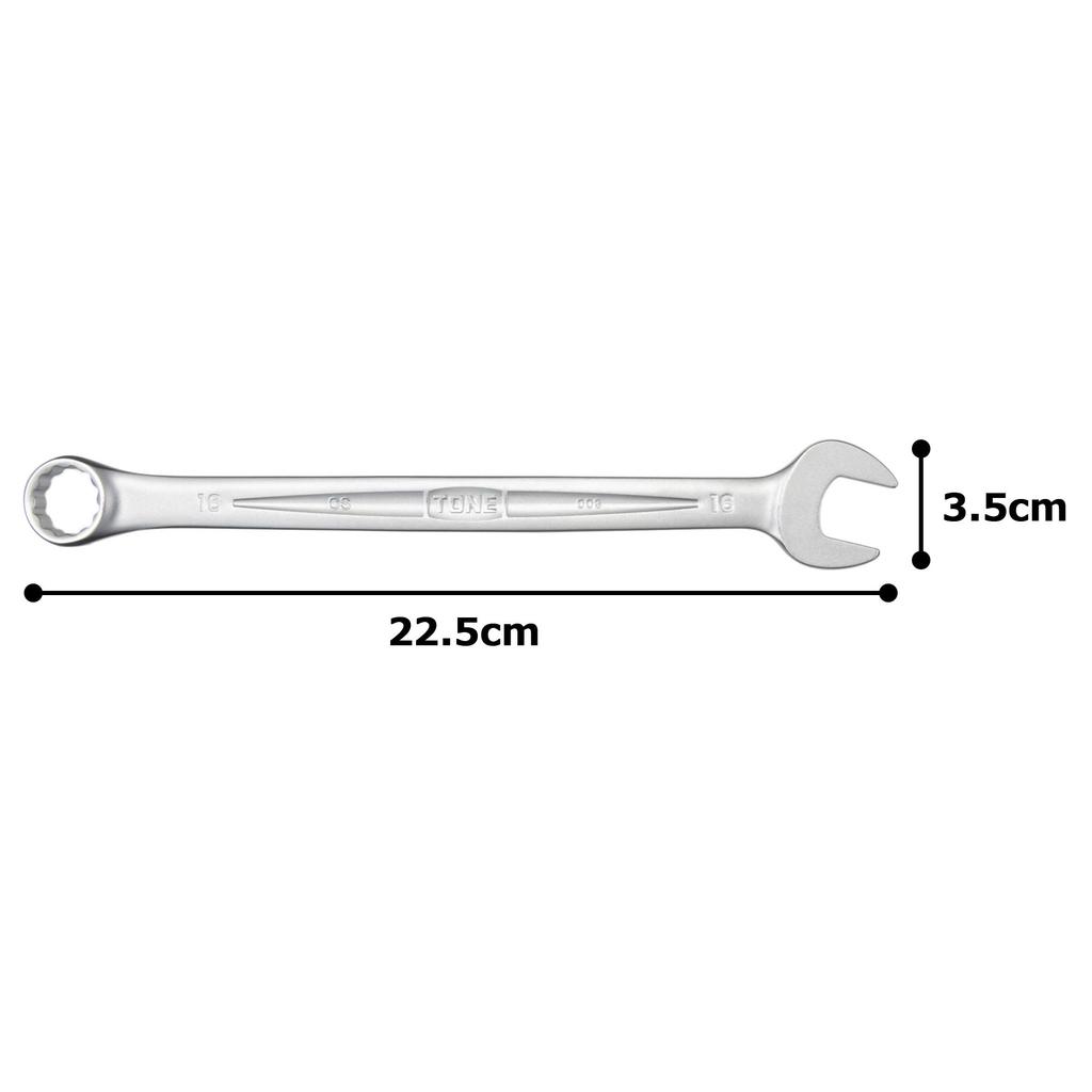 TONE Combination Spanner Width Across Flats 16mm CS-16