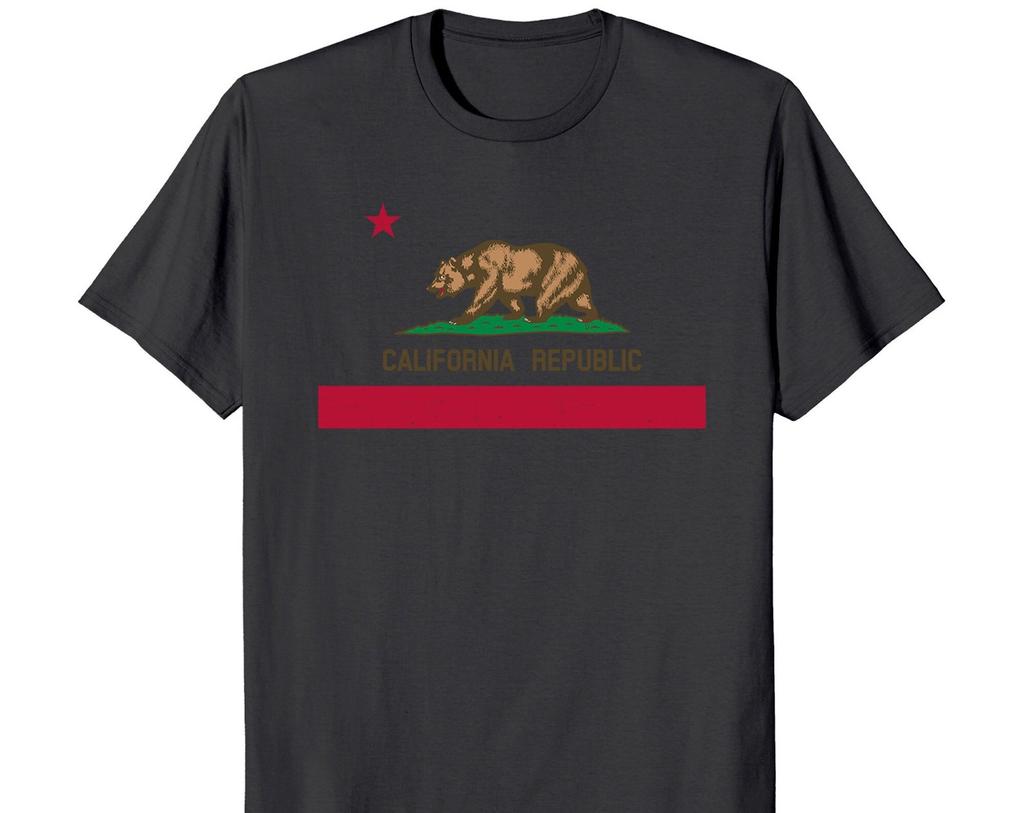 California Republic Bear Flag Men's T-Shirt and kids tshirt