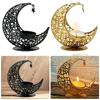 Eid Mubarak Candle Holder Moon Candle Holder Home Islamic Muslim Party Decor Ramadan Candlestick Holder for Eid Al Adha Gifts