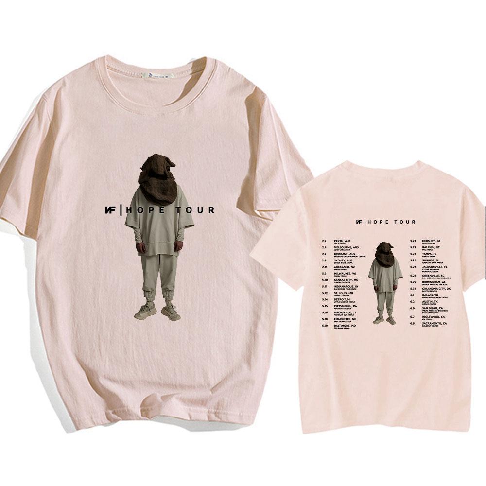 Футболка с коротким рукавом для тура рэпера NF Hope, мужская и женская хлопковая футболка, повседневная летняя футболка в стиле хип-хоп, уличная одежда, унисекс, футболка Harajuku