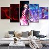 Anime Demon Slayer Warrior 5 PCS. Wall Modern Modular Poster Art Painting On Canvas for Living Room Home Decor Hd Photography