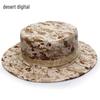 Military Fan Round Brim Camouflage Sun Hat with Python Pattern