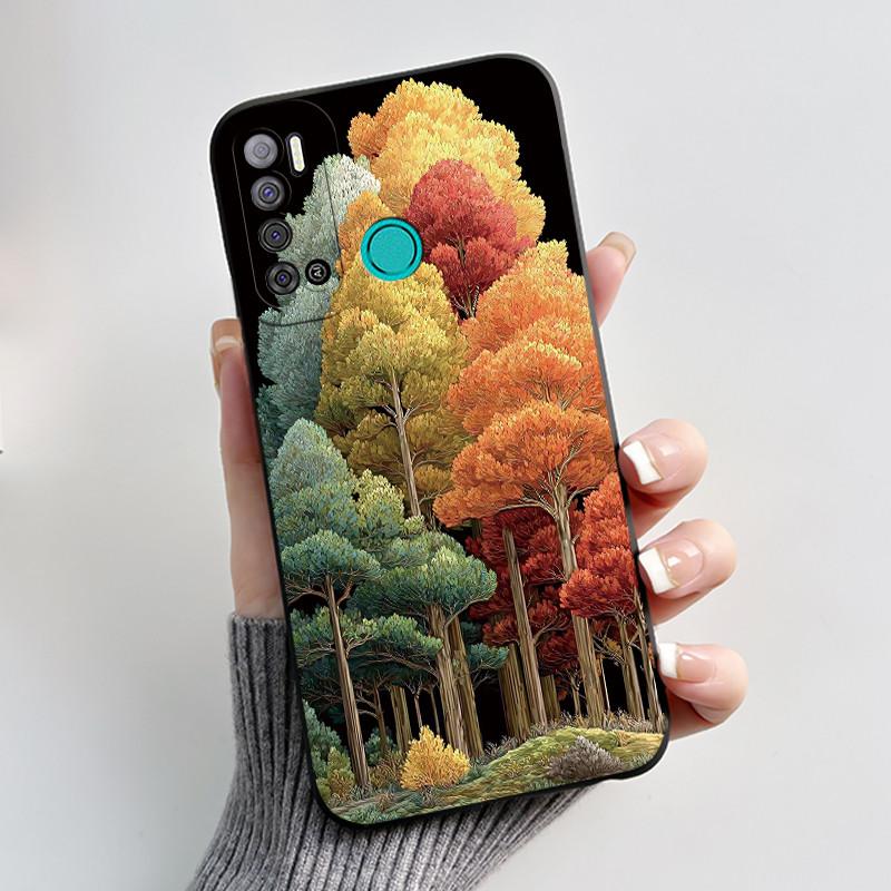 Защитный противоударный мягкий чехол для телефона Tecno LC7/Pouvoir 4/Pouvoir 4 Pro/LC8/Spark Power 2 Черный чехол Уникальный дизайн Обложка