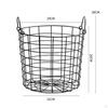 Iron Storage Basket 8.27inch X 7.87inch with Handles Sundries Bins Large