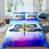 Комплект постельного белья Dragonfly King Size с разноцветными крыльями для детей и подростков, для взрослых, тема диких животных, 2/3 шт., пододеяльник
