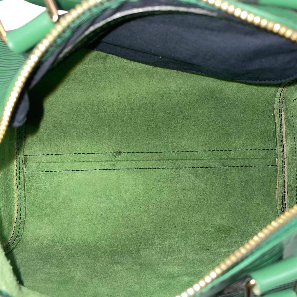 Подержанная сумка Boston Louis Vuitton Epi Speedy 25 M43014 из кожи Epi зеленого цвета, оригинал 1214
