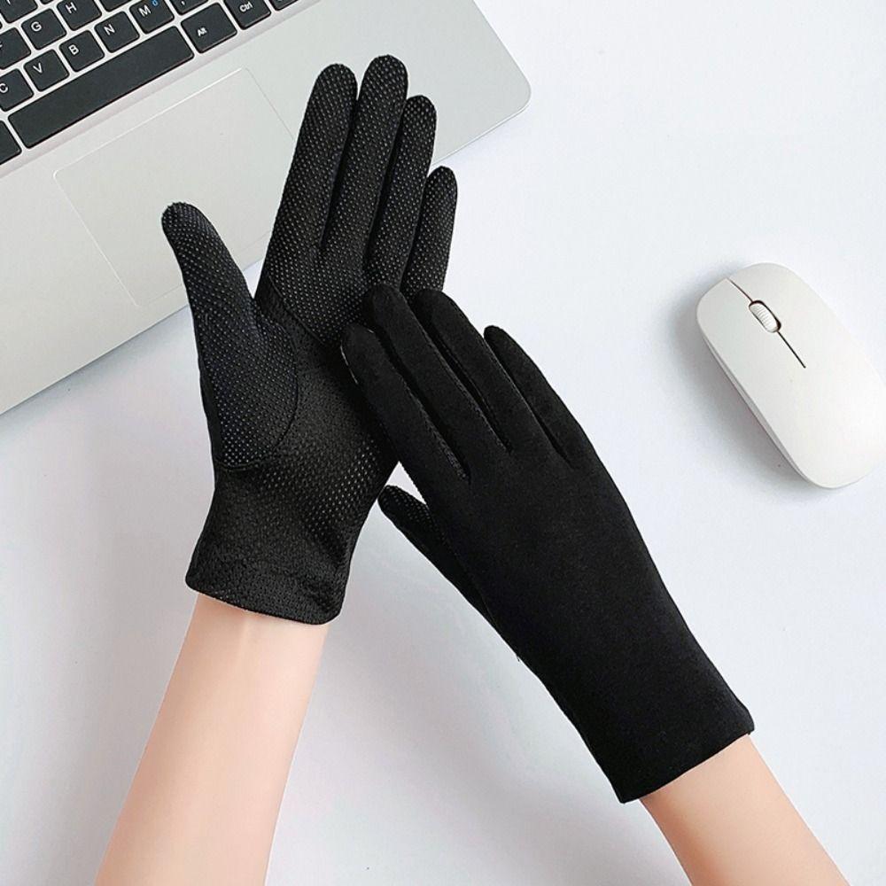 Cotton Anti-UV Outdoor Women Gloves Sunscreen Gloves Mittens Riding Driving Gloves
