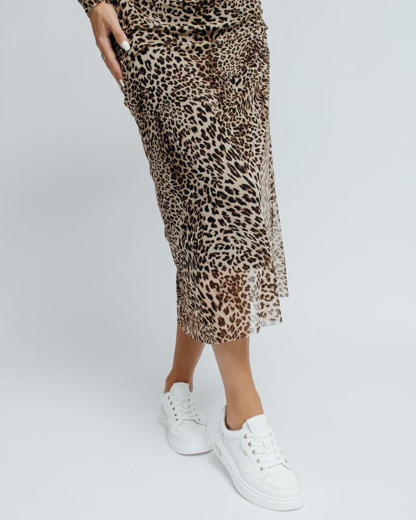 Платье длинное в обтяжку Samsara 6402 36 леопардовое