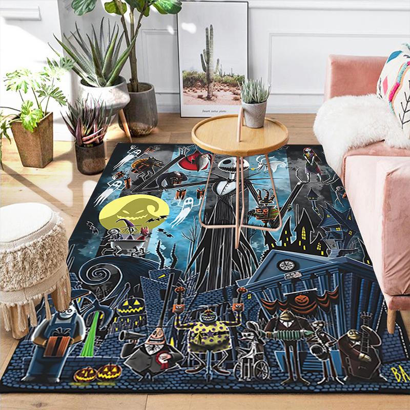 1Pc Nightmare Before Christmas Rug Office Carpet Indoor Outdoor Doormat Nonslip Soft Living Room Christmas Halloween Gift D922547