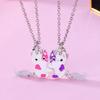 Electroplate Cartoon Pendant Necklace Zinc Zinc Alloy Magnet Necklace Best Friend Magnetic Necklace Children