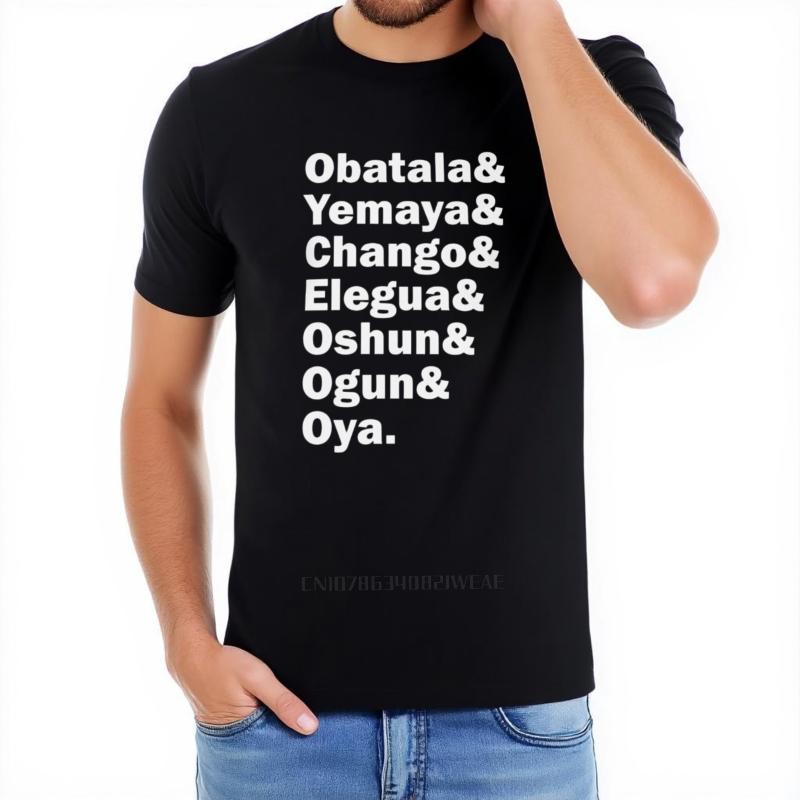 Men T-shirt Man Tee-shirt Seven African Powers Orisha Culture Pride Gift Classic Unisex Cotton Basic T-shirts For Men Women Top