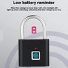Бесключевой USB Перезаряжаемый Замок с Отпечатком Пальца Умный Дом Навесной Замок Водонепроницаемый Замок для Двери Быстрая Разблокировка Портативный Противоугонный Навесной Замок