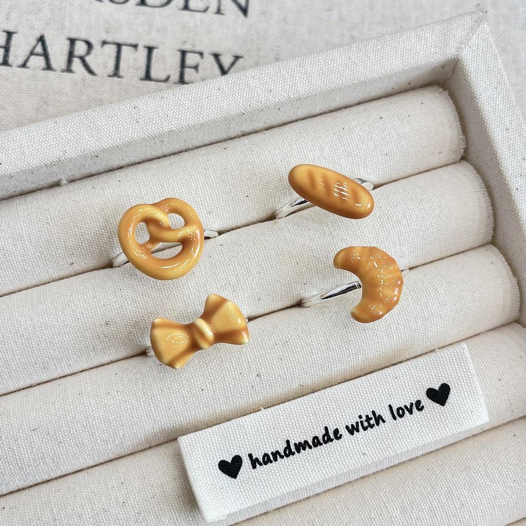 Набор колец для вечеринки в виде кота с карамельным хлебом и рисунком «Осень/Зима» — креативный мультяшный дизайн