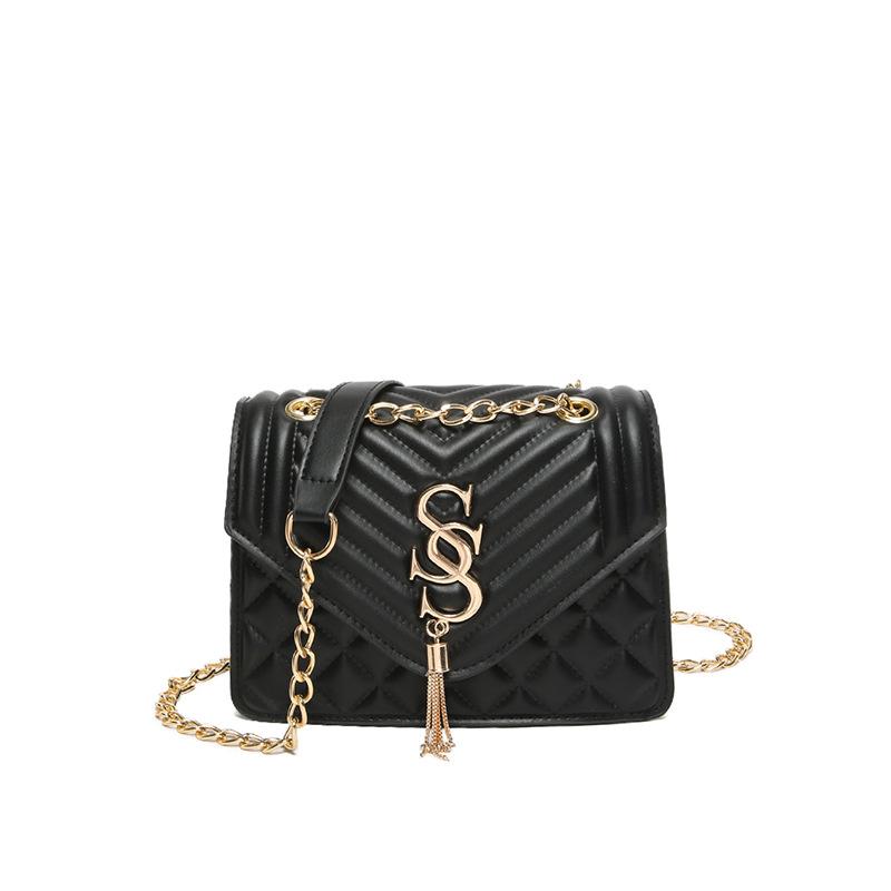 Сумка-цепочка в корейском стиле для женщин на весну и лето, новая модная сумка через плечо на одно плечо, маленькая квадратная сумка с вышитой нитью, женская сумка