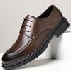 Men's Shoes Breathable Dress Hollow Leather Shoes 2025 Summer New Men's Soft-soled Punching Shoes 2025