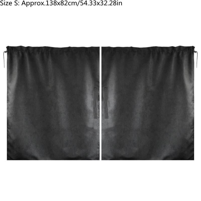 2Pcs Universal Car Divider Curtains Auto Front Rear Partition Side Window Sunshade Curtain Vehicle Foldable Removable