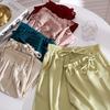 Ice Silk Sweatpants for Women In Summer Thin Style, Loose Drooping, Slimming, Wide-leg, Harlen Nine-point Bloomers