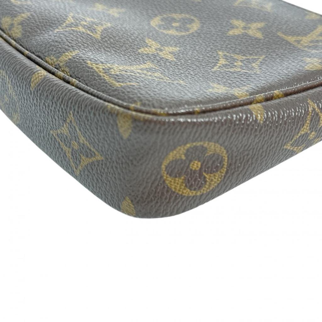 Louis Vuitton Клатч-кошелек Pochette Accessoires из канвы Monogram, коричневый, M51980, б/у