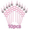 10/20pcs Reusable Disco Straws with Pink Cowboy Toppers Drinking Straw Set for Themed Events Anniversary Party Decor Supplies
