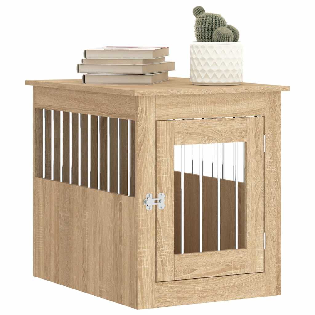 vidaXL Dog Crate Furniture Sonoma Oak 55x75x65 cm
