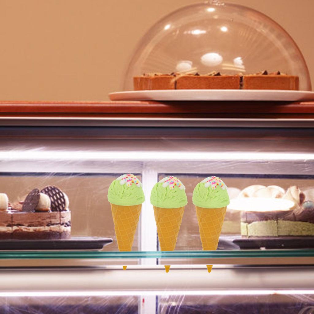 Lifelike Artificial Ice Cream Cone Display Prop for Cafes Stores Photo Shoots Staging Decoration Sweet Treats Visual