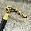 Латунная черная дизайнерская ручка на голове с деревянным стержнем трость для ходьбы