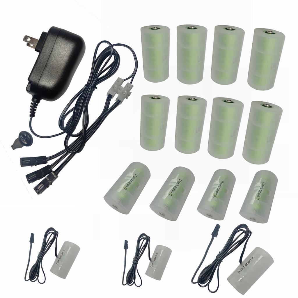 3 в 1 Регулируемый адаптер питания переменного тока 3-12 В, 100-240 В переменного тока, комплект для замены аккумулятора 3-12 В постоянного тока, сменный для LR20 D или LR14 C