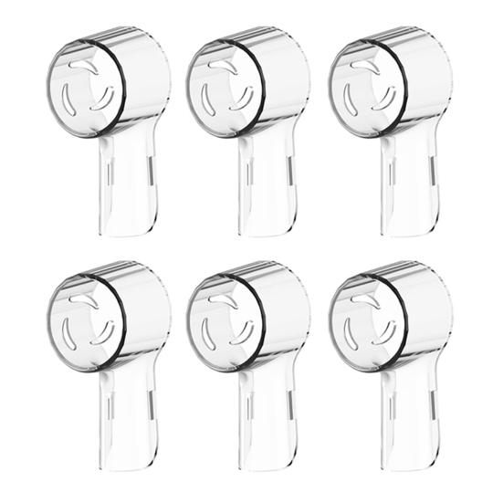 6Pcs Toothbrush Head Dustproof Covers Ventilation Hole Design Food-Grade BPA Free Reusable