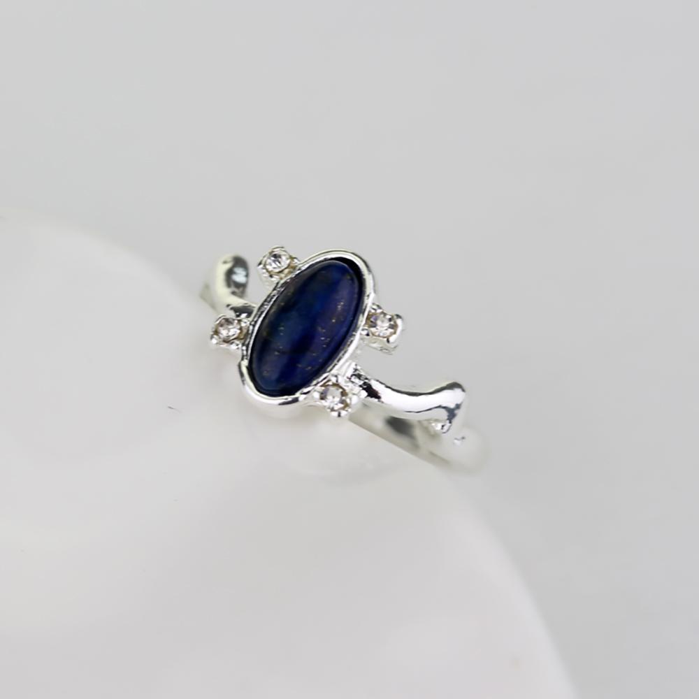 1 Pc The Vampire Diaries Rings Elena Gilbert Daylight Rings Vintage Crystal Ring With Blue Lapis FashionJewelry Movies Cosplay