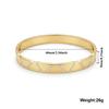 Gold Color Snap-on Zircon Bangle Stainless Steel Bracelet for Women Fashion Jewelry Gift
