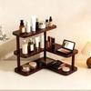 Multi-tier Corner Desktop Shelf Wood Grain Finish Cup Storage Rack  Kitchen Countertop